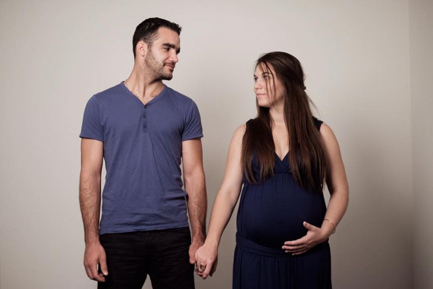 Photo couple femme enceinte