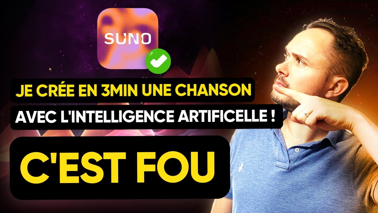 Interface de création de musique avec Suno IA et prompt textuel