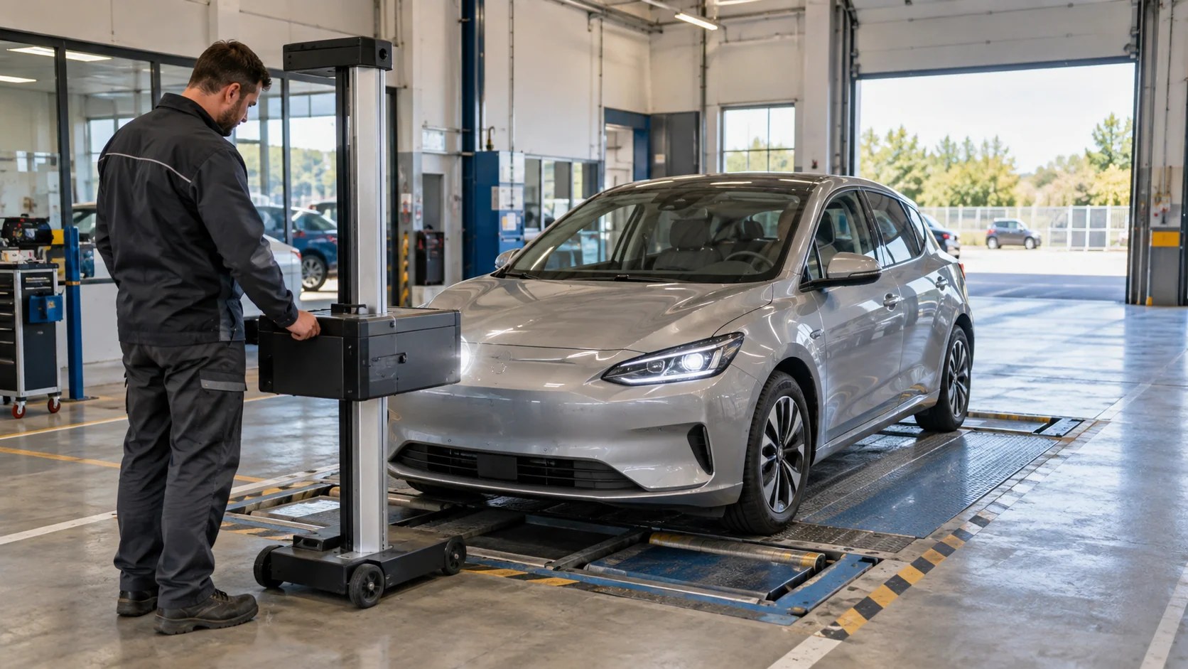 Voiture neuve présentée pour un contrôle technique